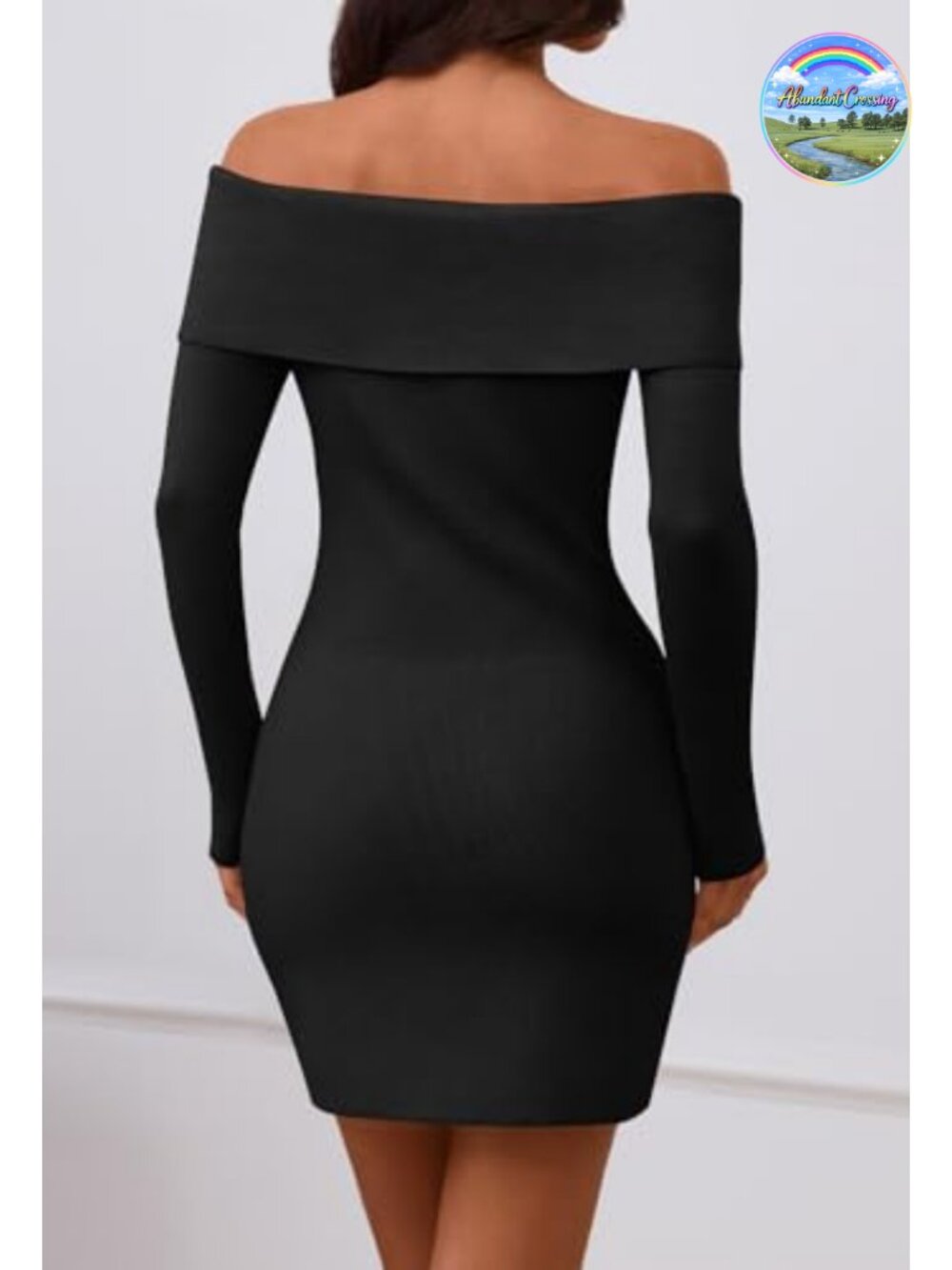 Off Shoulder Bodycon Knit Mini Sweater Dress Long Sleeve Clubwear